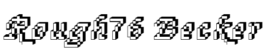 Rough76 Becker Font Image