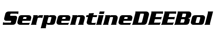 SerpentineDEEBol Font Image