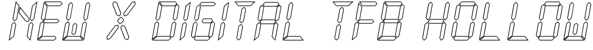 New X Digital tfb Hollow Font Image
