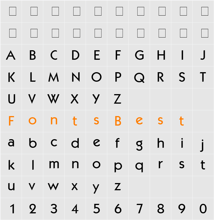 Performa SSi Character Map