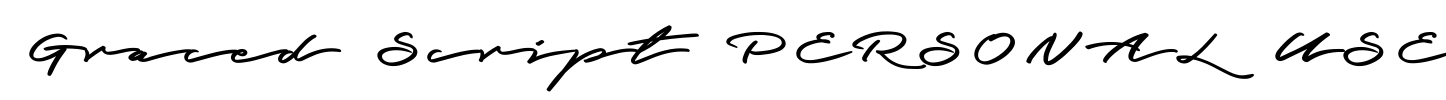 Graced Script PERSONAL USE Font Image