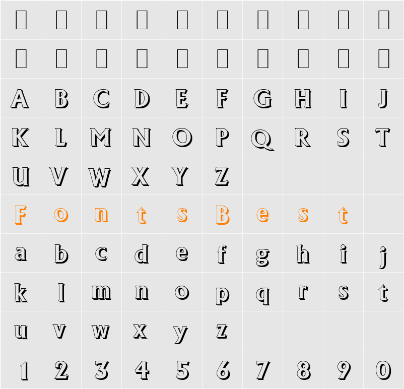 JacobBeckerShadow Character Map