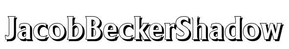 JacobBeckerShadow Font Image