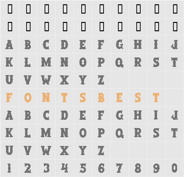 SalloonStriped Character Map
