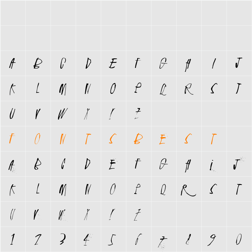 Rhinoceros2 Character Map
