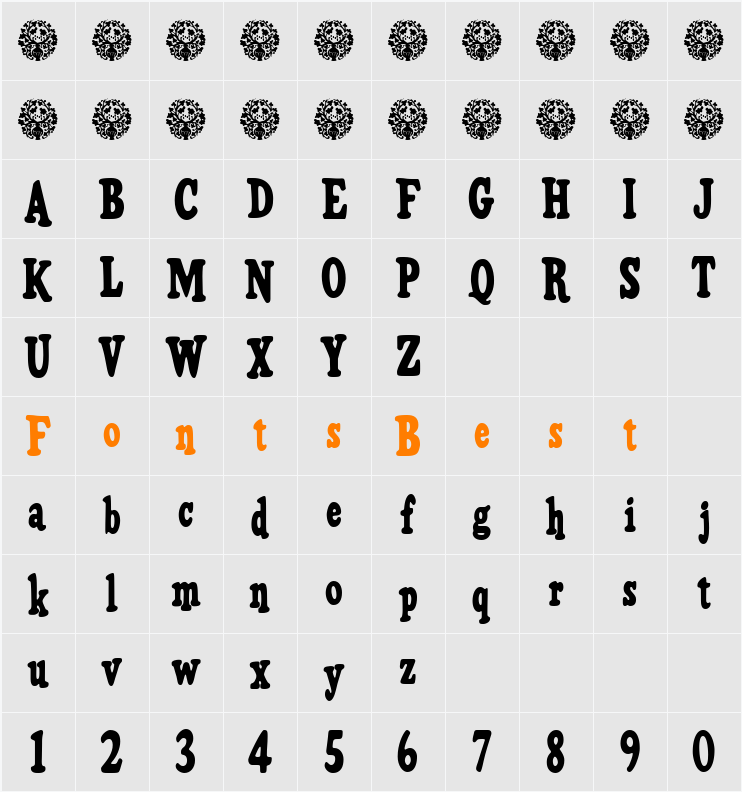 HFF Pure Vain Character Map
