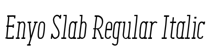 Enyo Slab Regular Italic