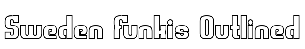 Sweden Funkis Outlined Font Image