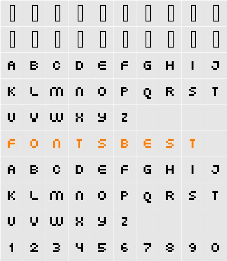 FFF Atlantis Condensed Character Map