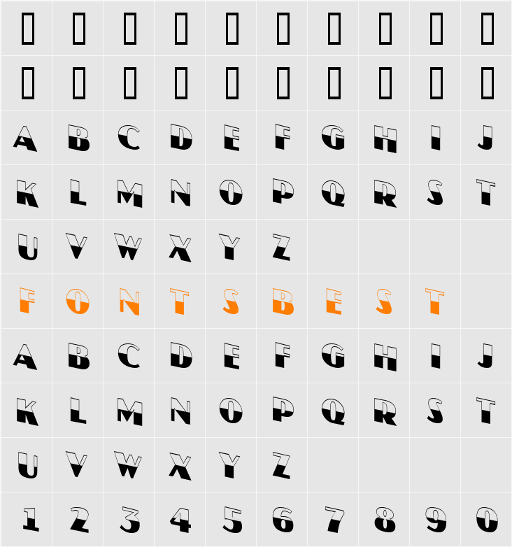 a_JasperTtlB&WDn Character Map
