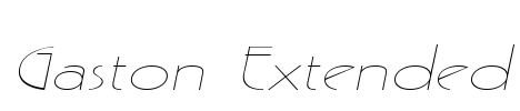Gaston Extended Font Image