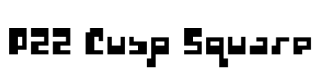 P22 Cusp Square Font Image