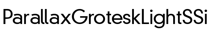 ParallaxGroteskLightSSi Font Image