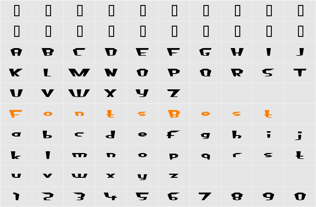 Fluoride Beings Character Map
