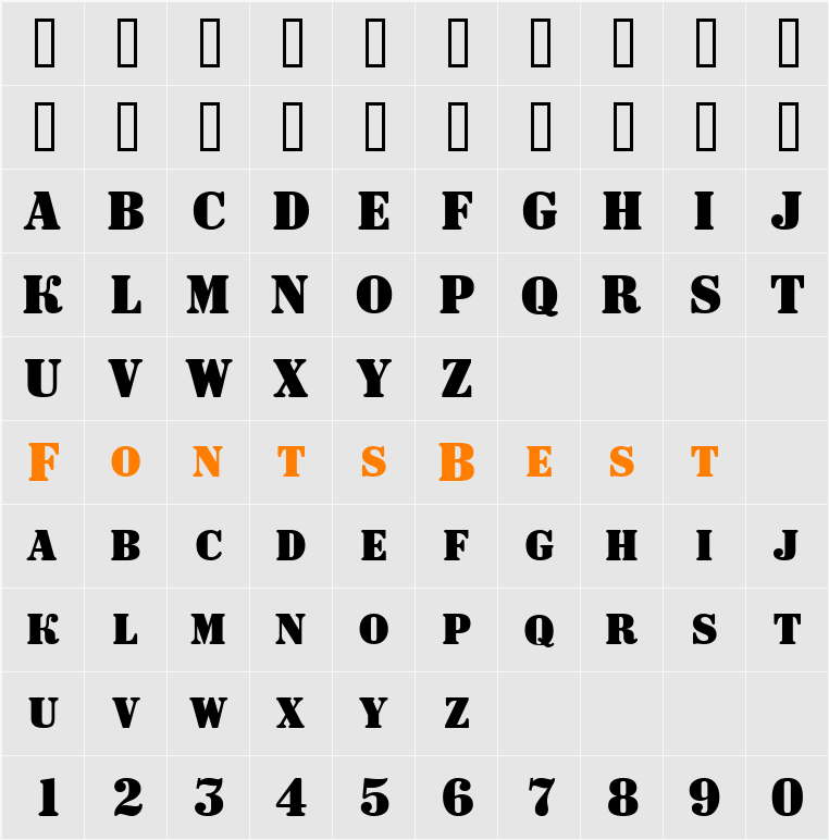 a_SignboardCps Character Map