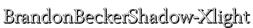 BrandonBeckerShadow-Xlight Font Image