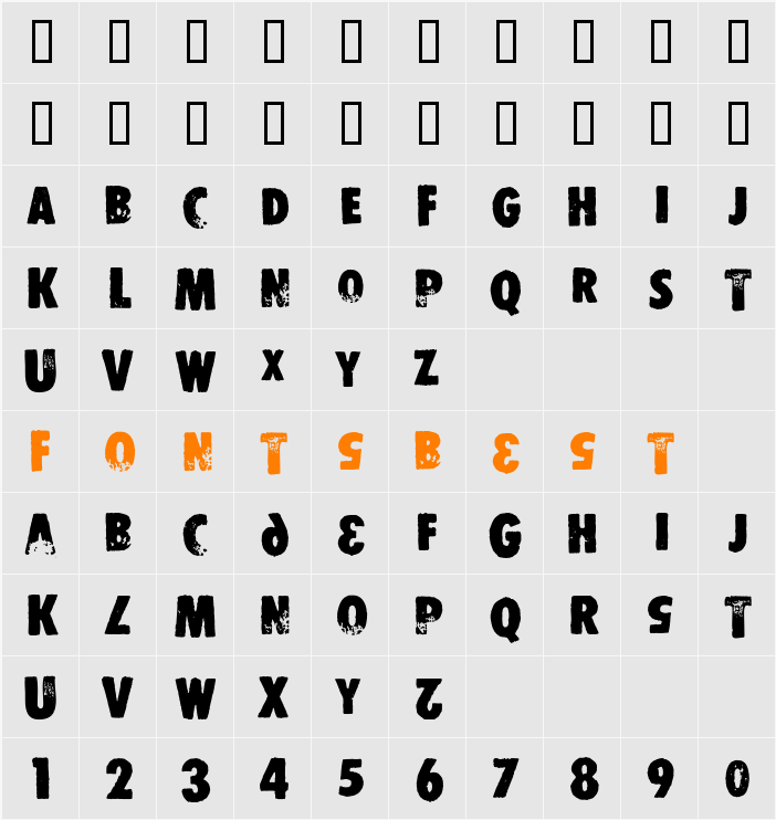 STOMPER Character Map