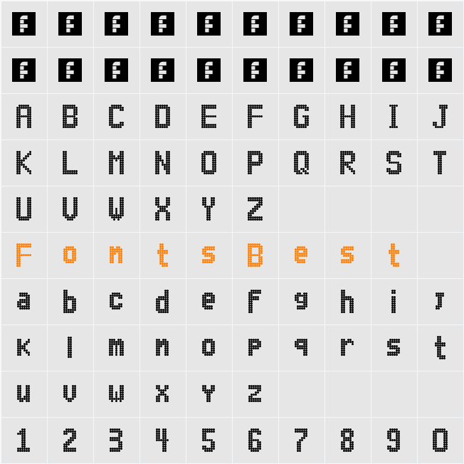 Lightdot 11x6 Character Map