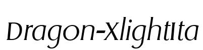 Dragon-XlightIta Font Image