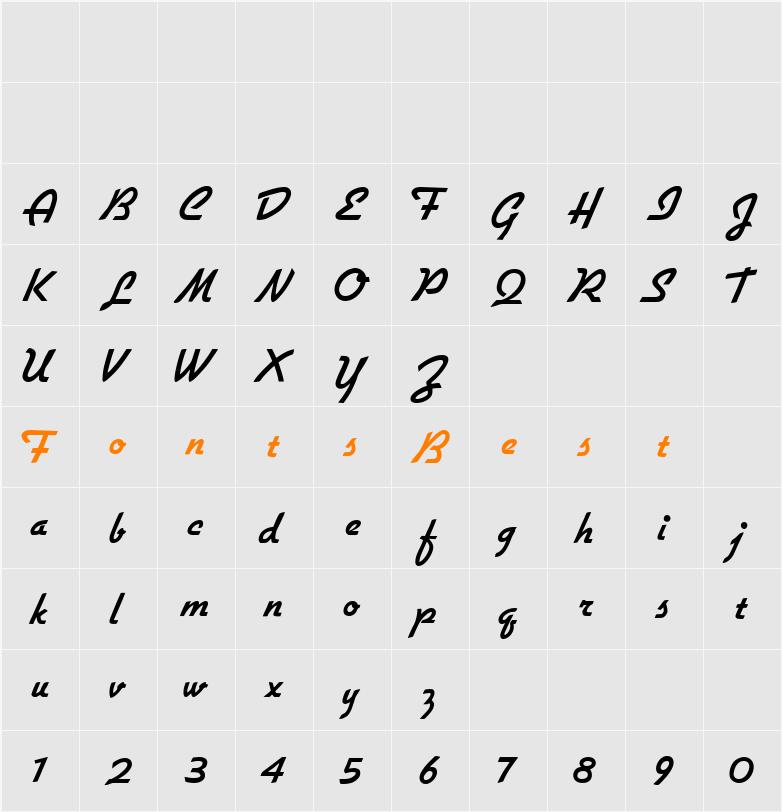flottflott Character Map