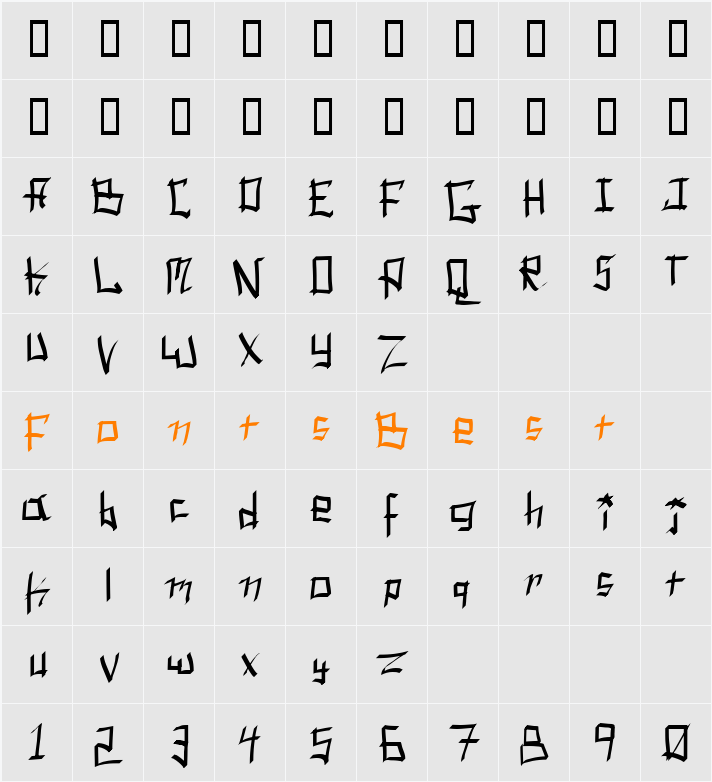 Spork Thug Character Map