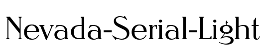 Nevada-Serial-Light Font Image