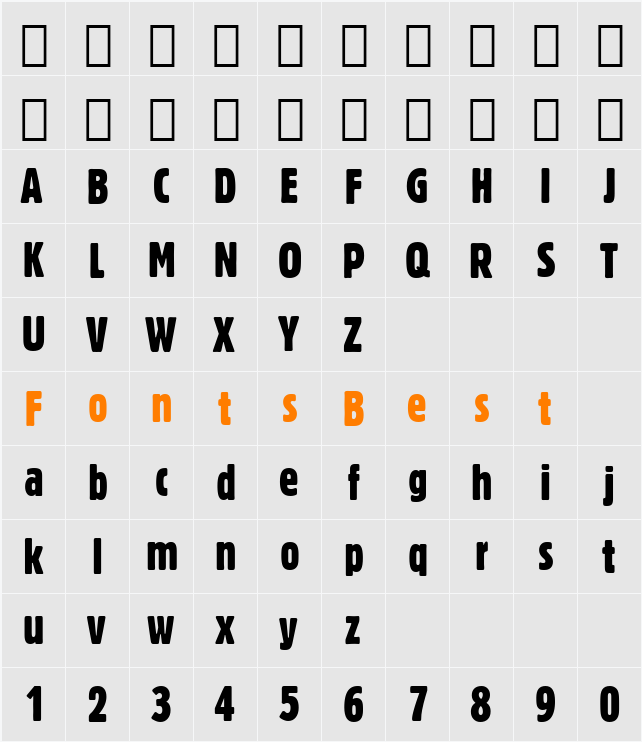 526-CAI978 Character Map
