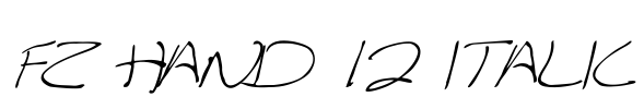 FZ HAND 12 ITALIC