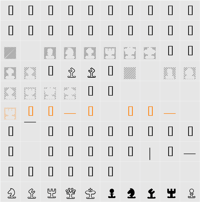 XSeederChess Character Map
