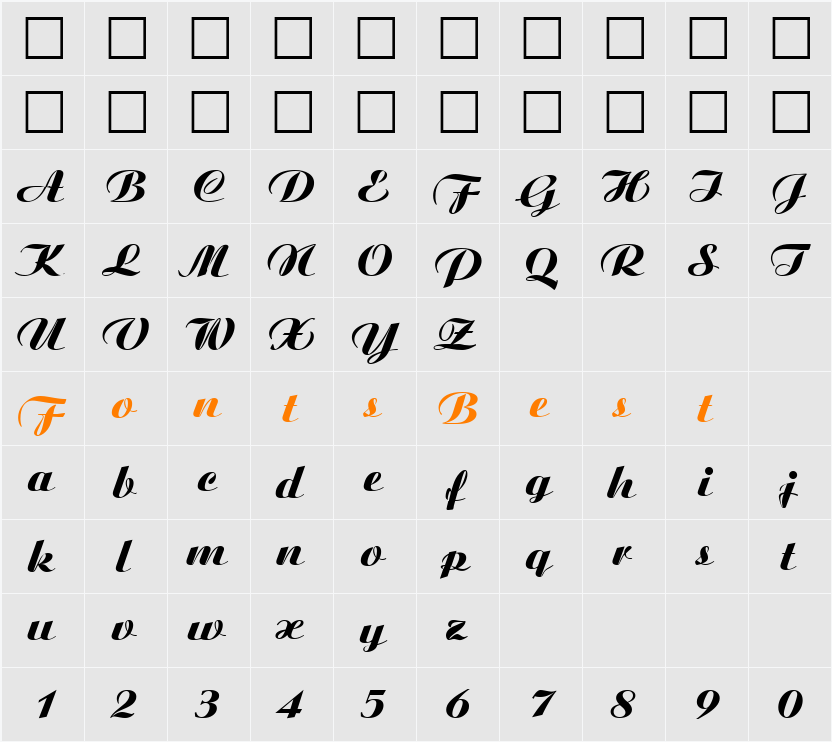 Dictum Character Map