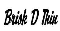 Brisk D Thin Font Image
