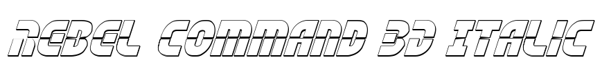 Rebel Command 3D Italic Font Image