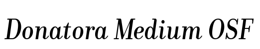 Donatora Medium OSF Font Image
