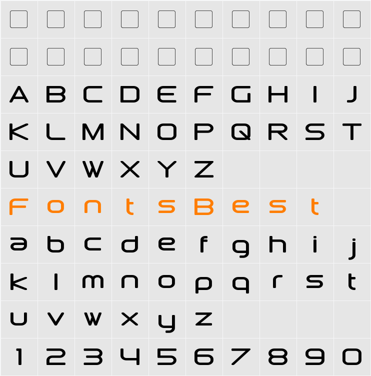 Downlink Character Map