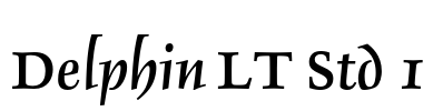 Delphin LT Std 1 Font Image