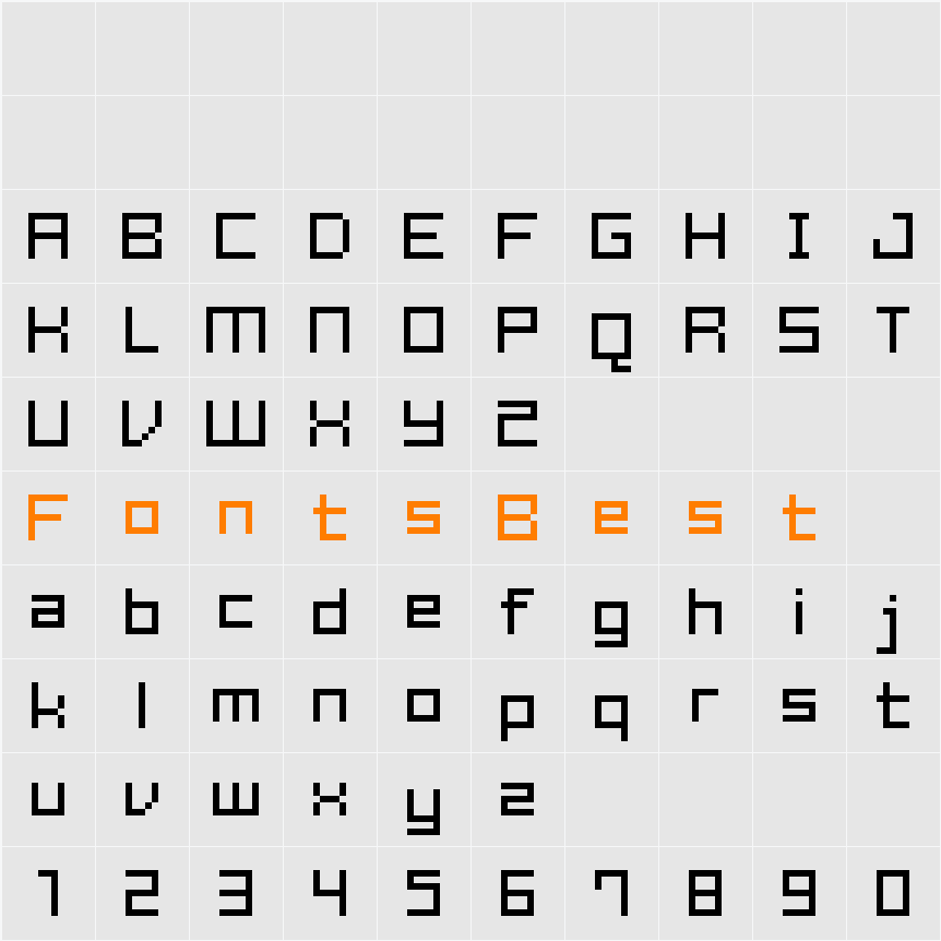 FFF Estudio Thin Character Map