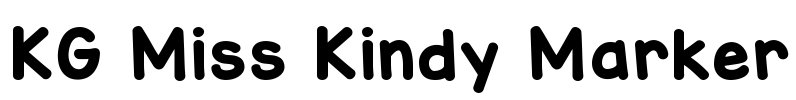 KG Miss Kindy Marker Font Image