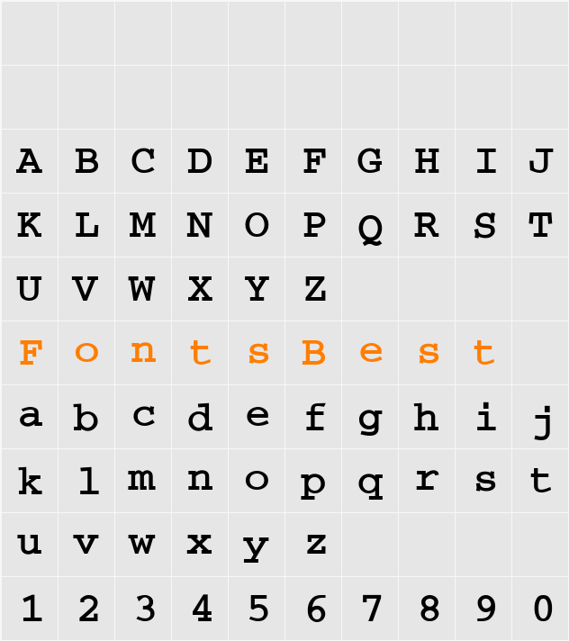Bouvian-Bold-a Character Map
