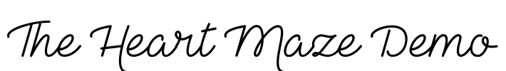 The Heart Maze Demo Font Image