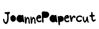 JoannePapercut Font Image