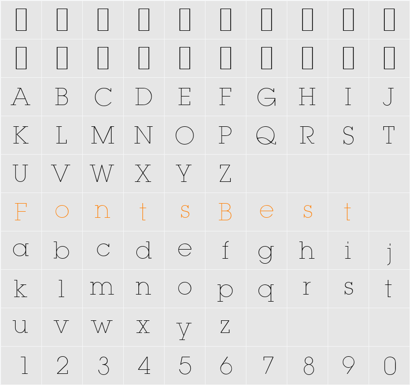 L850-Slab-Light Character Map