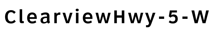 ClearviewHwy-5-W Font Image