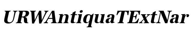 URWAntiquaTExtNar Font Image