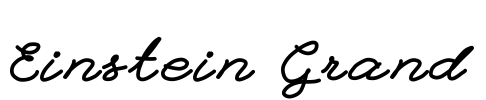 Einstein Grand Font Image