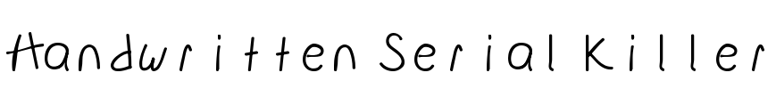Handwritten Serial Killer Font Image