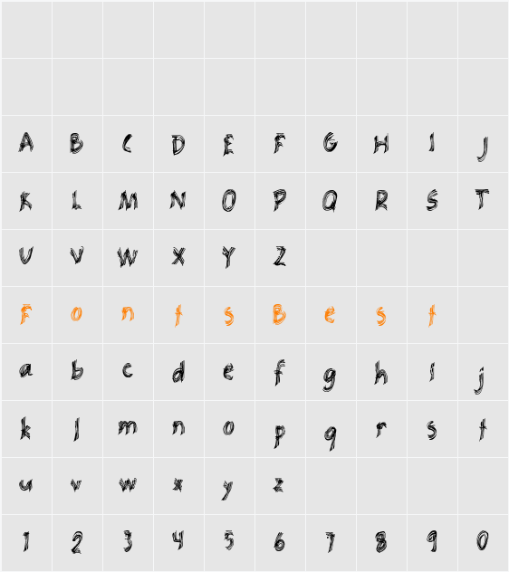 Racana Character Map