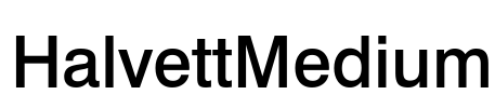 HalvettMedium Font Image