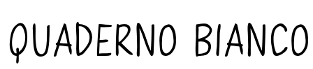 Quaderno Bianco Font Image