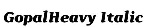 GopalHeavy Italic
