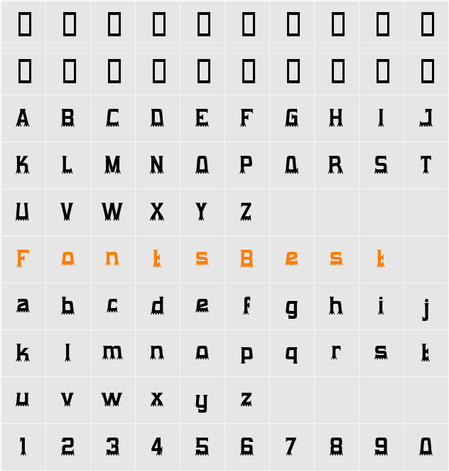 Gumtuckey Character Map
